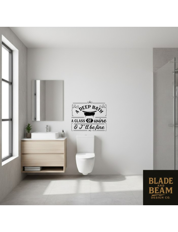 Sticker indoor bath and wine