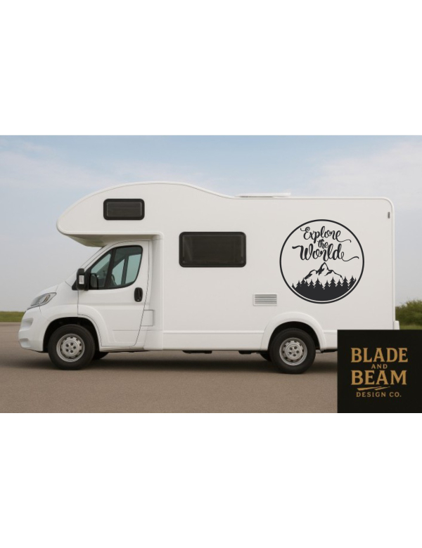 Sticker outdoor Explore the world