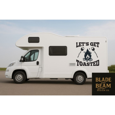 Sticker outdoor Let's get toasted