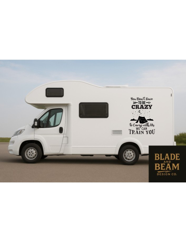 Sticker outdoor crazy camper