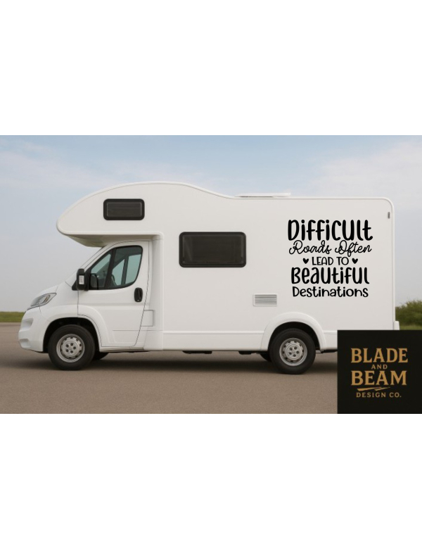 Sticker outdoor Difficult roads beautiful destinations