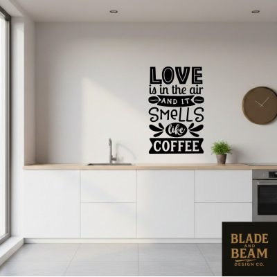 Sticker indoor Love smells like coffee