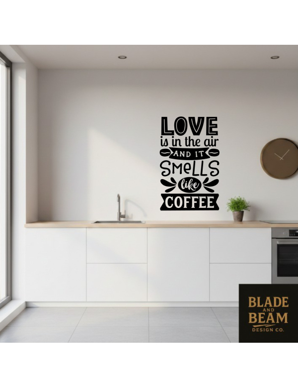 Sticker indoor Love smells like coffee