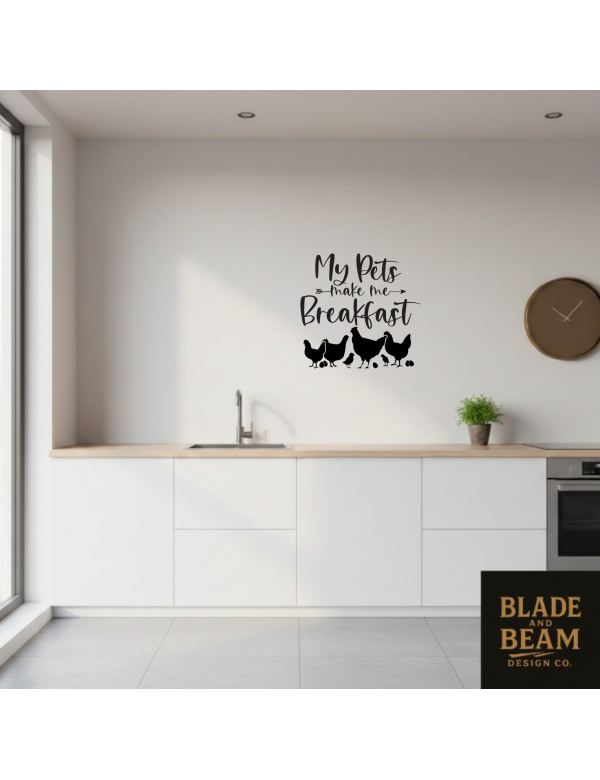 Sticker indoor My pets make me breakfast