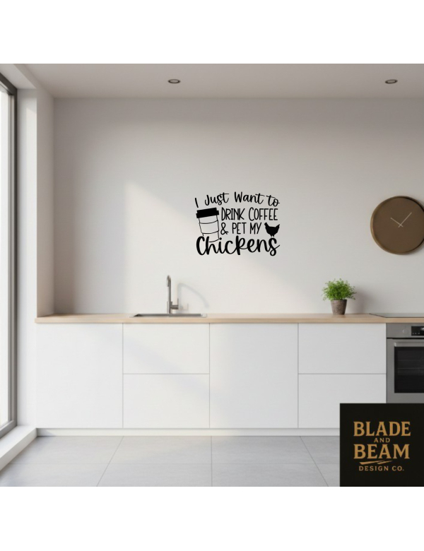 Sticker indoor Coffee and Chickens