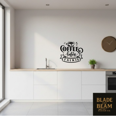 Sticker indoor Coffee before talkie