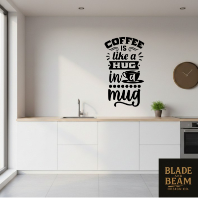 Sticker indoor Coffe is like a hug in a mug 2