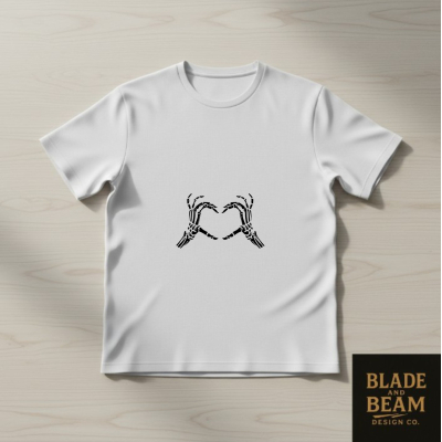 T-shirt bone heart