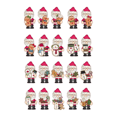 Stickervel Kerstmannen