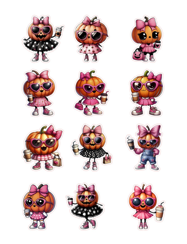 Stickervel Halloweengirlies