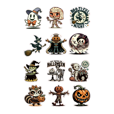 Stickervel Halloweenfiguren 3