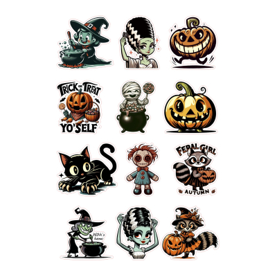 Stickervel Halloweenfiguren 4