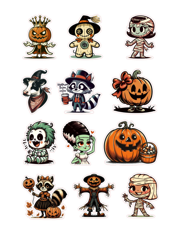 Stickervel Halloweenfiguren 5
