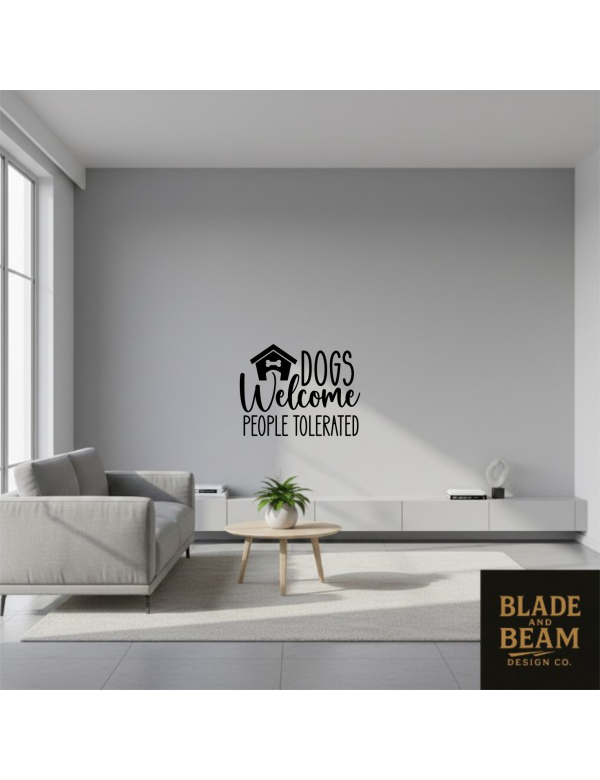 Sticker indoor Dogs Welcome