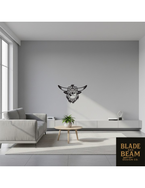 Sticker indoor Highland cow