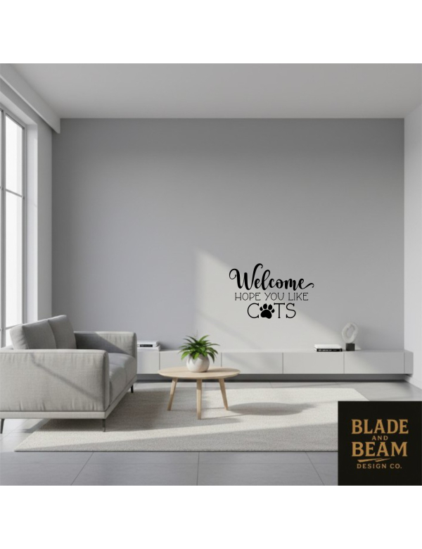Sticker indoor Welcome cats