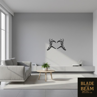 Sticker indoor Bones heart