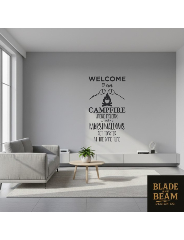 Sticker indoor welcome to the campfire