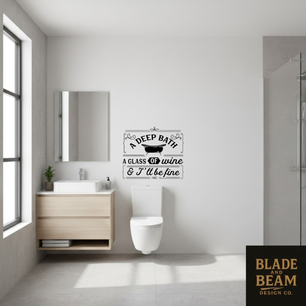 Sticker indoor bath and wine