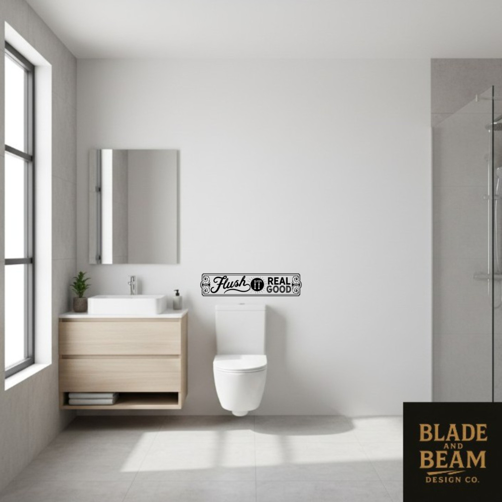 Sticker indoor Flush it real good