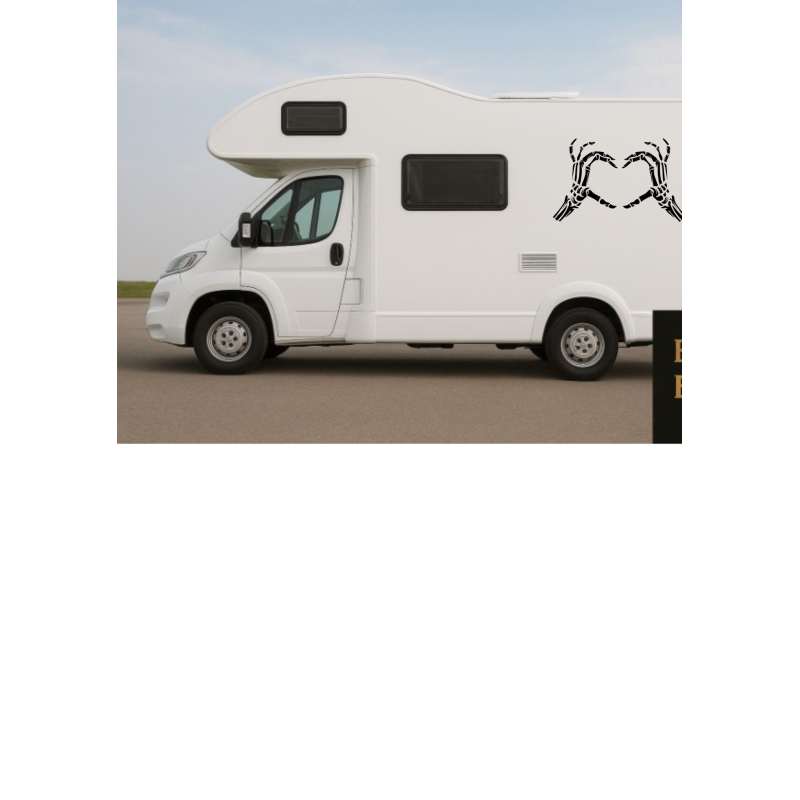 Sticker outdoor Bones heart