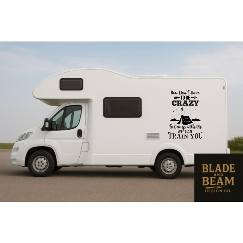 Sticker outdoor crazy camper