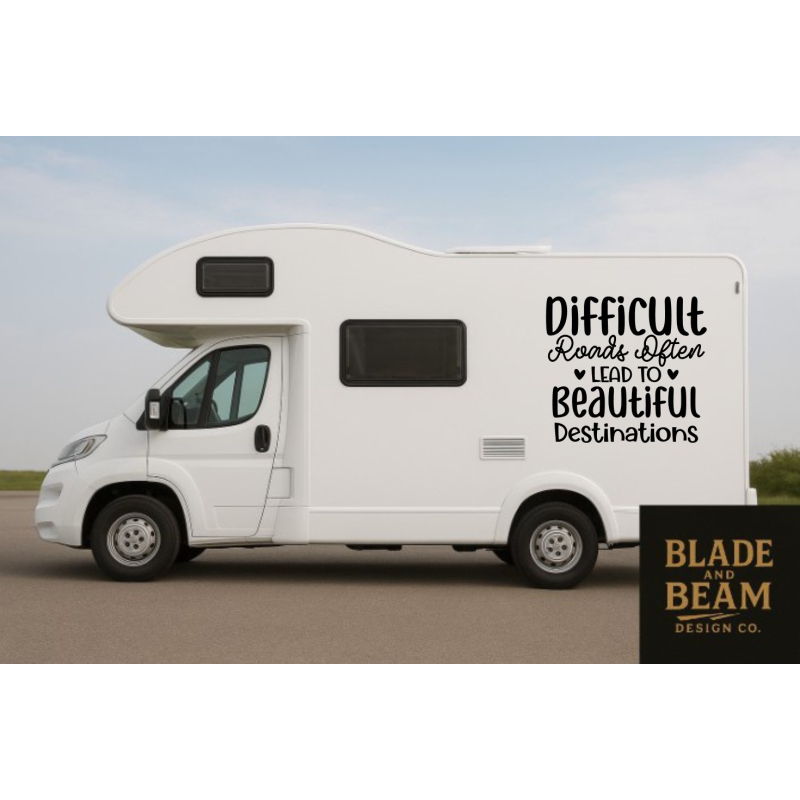 Sticker outdoor Difficult roads beautiful destinations