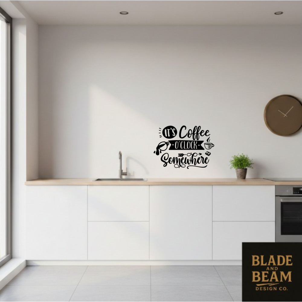 Sticker indoor Coffe O'clock