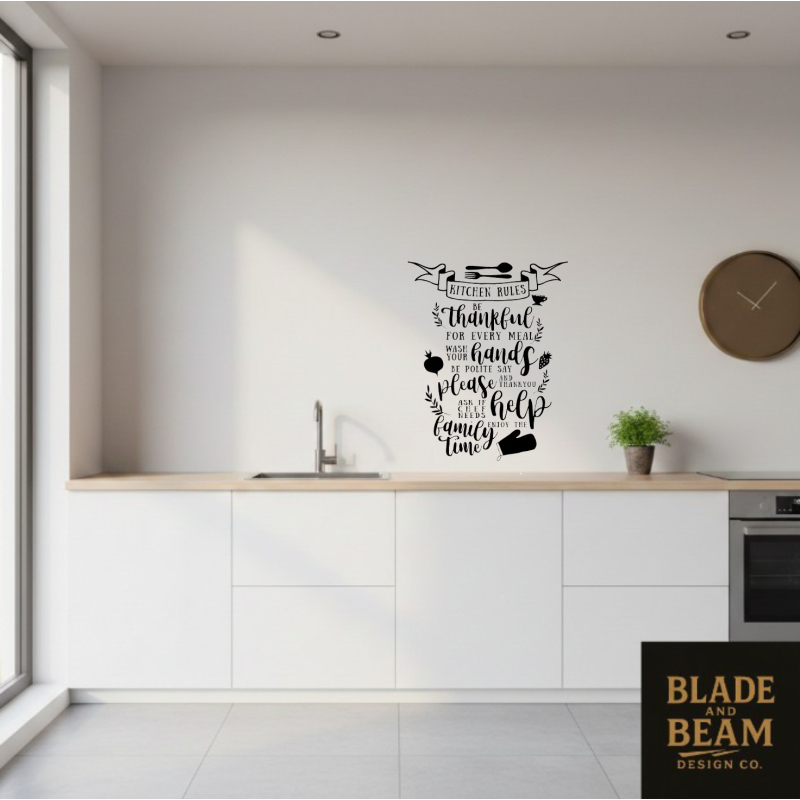 Sticker indoor Kitchen rules