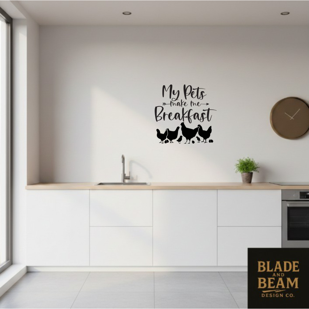 Sticker indoor My pets make me breakfast