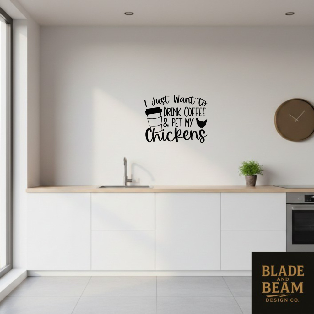 Sticker indoor Coffee and Chickens