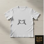 T-shirt bone heart