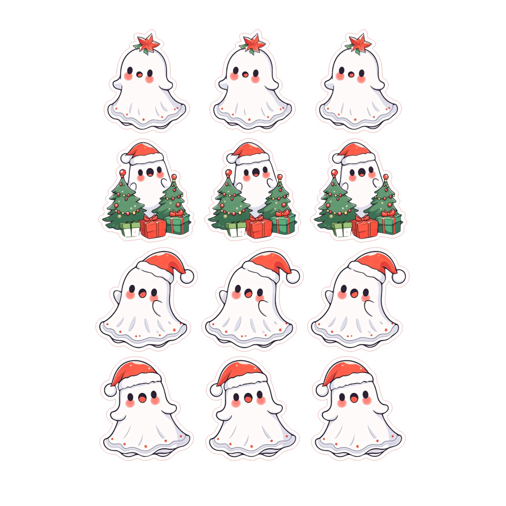 Stickervel Kerstspookjes