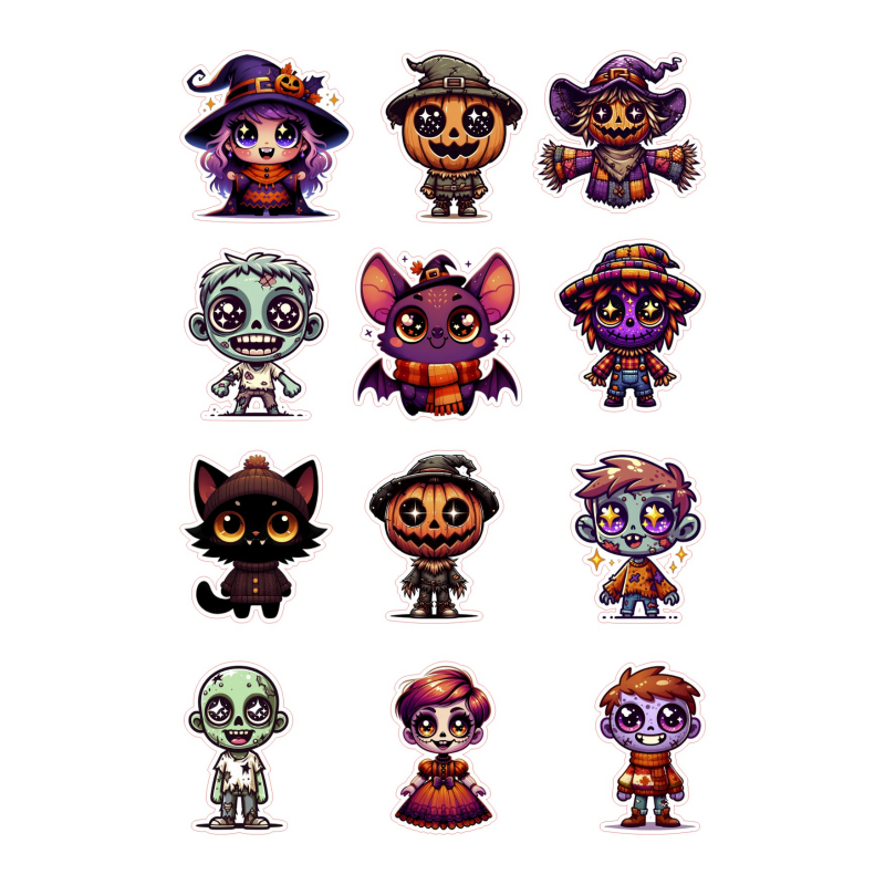 Stickervel Halloweenfiguren 2