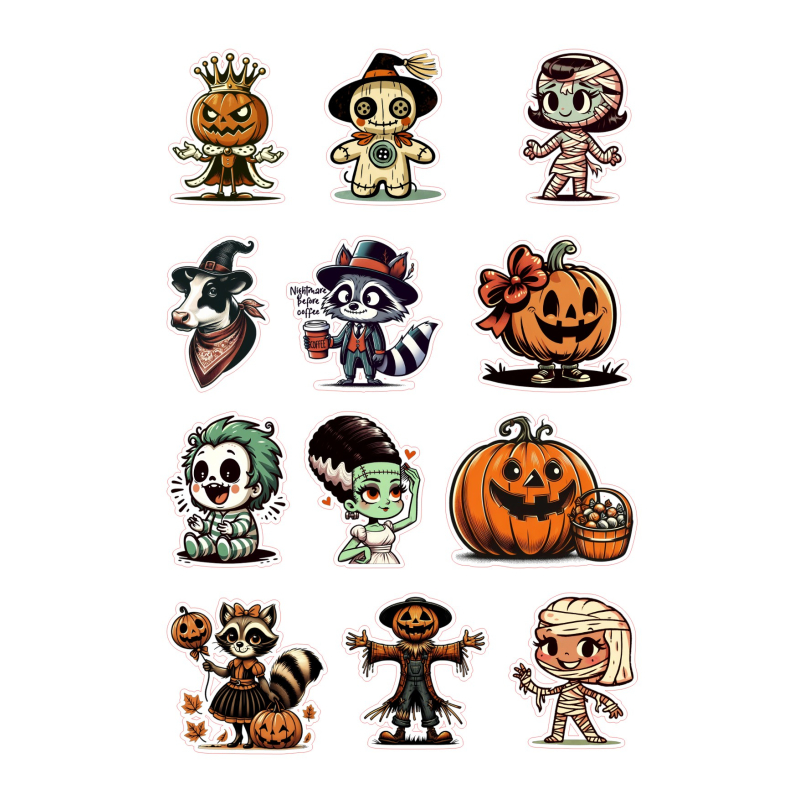 Stickervel Halloweenfiguren 5
