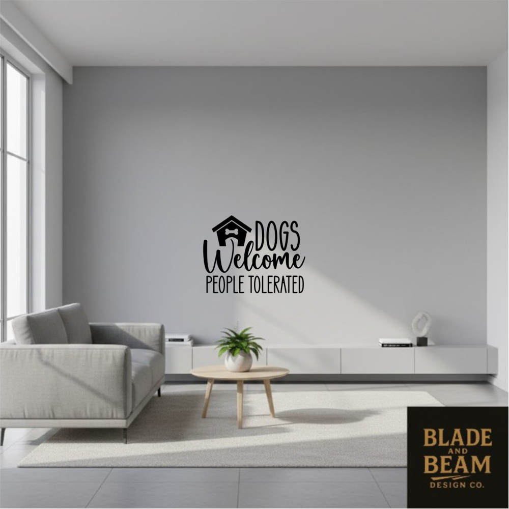 Sticker indoor Dogs Welcome