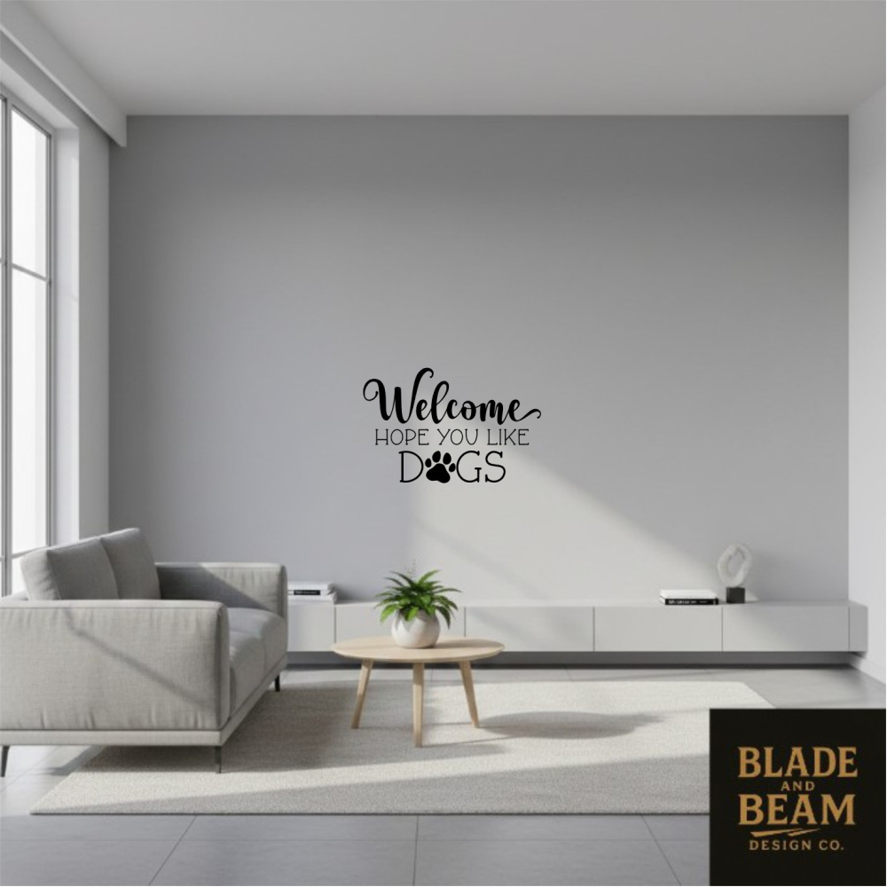 Sticker indoor Welcome dogs