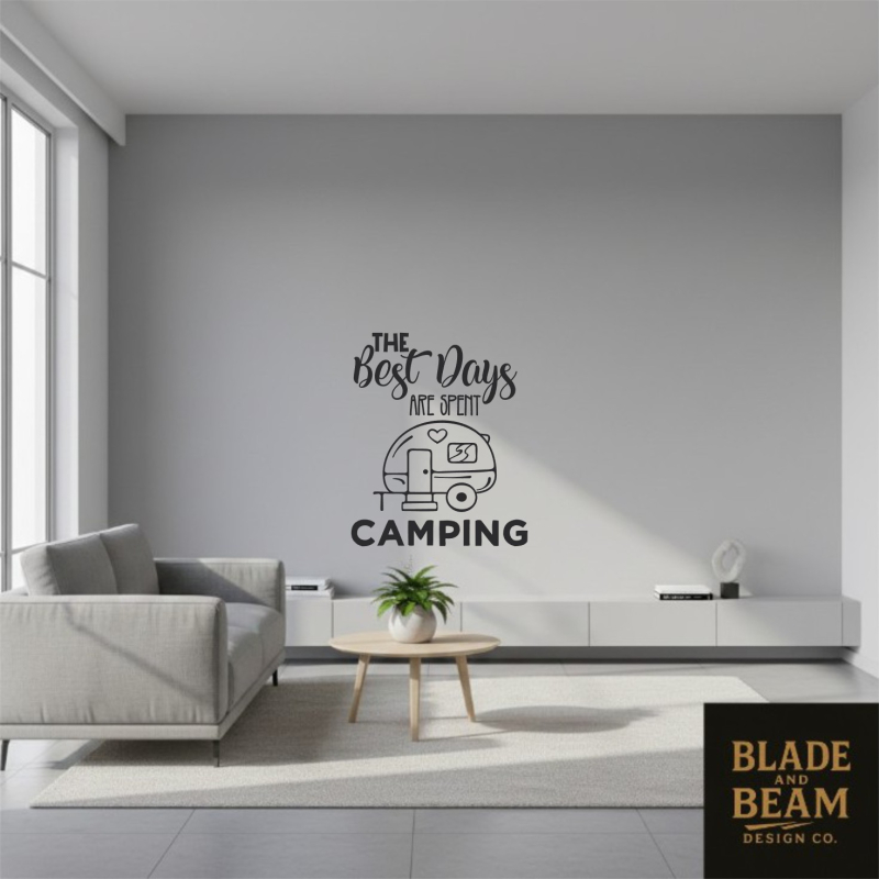Sticker indoor The best days are spent camping