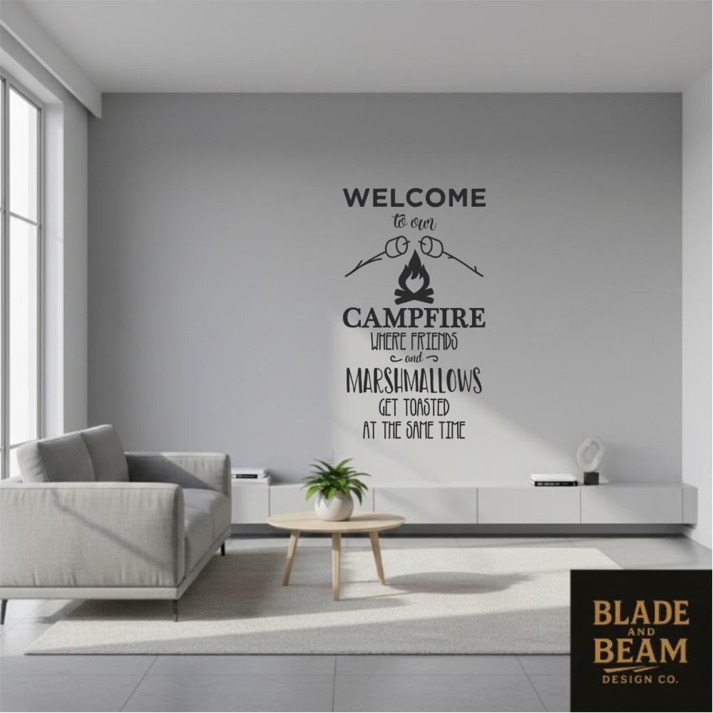 Sticker indoor welcome to the campfire