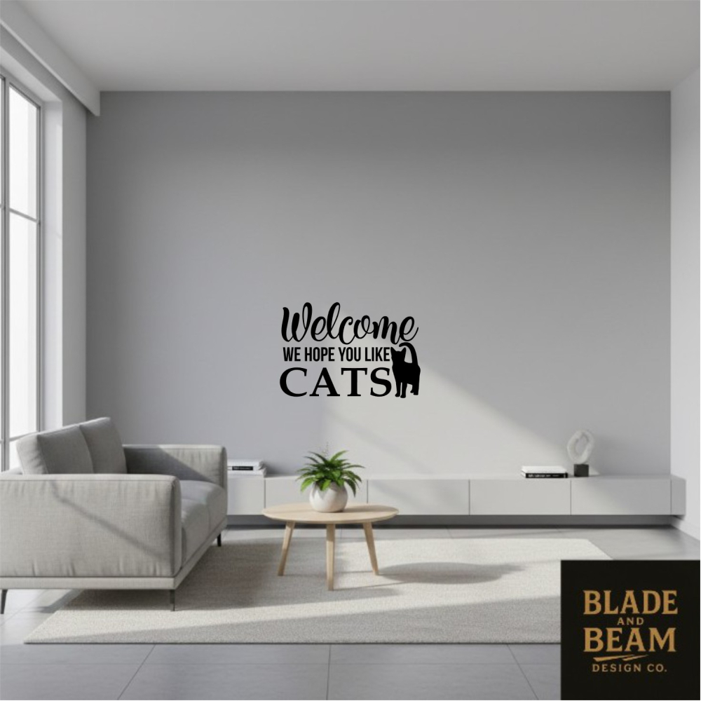 Sticker indoor Welcome cats 2