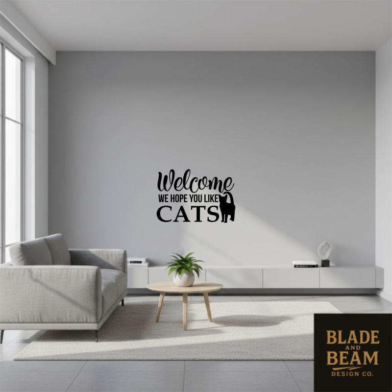 Sticker indoor Welcome cats 2